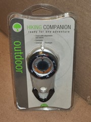 Hiking Companion Outdoor Compass Clock with Stopwatch & Alarm, Flashlight 63-313