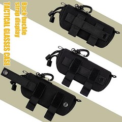 2 Pack Extra Large Tactical Molle Sunglasses Case Anti-Shock Hard Black
