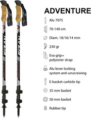 Adventure Trekking Poles – Ultralight, Backpacking, Thru Hiking Poles, Adjustabl