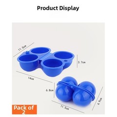 Portable 2 Egg Holder Box for Hiking For Camping Picnic Travel PP Plastic