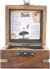 to My Son Compass – Personalized Sundial Compass with Case | Unique Gift for Son