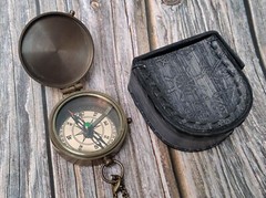 Personalised Compass for Son, Personalized Gift, Antique Brass Engraved Compass