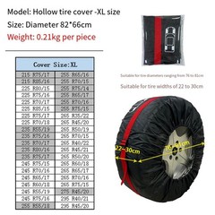 Protective Cover for Spare Tires with Adjustable Buckle and Storage Pouch