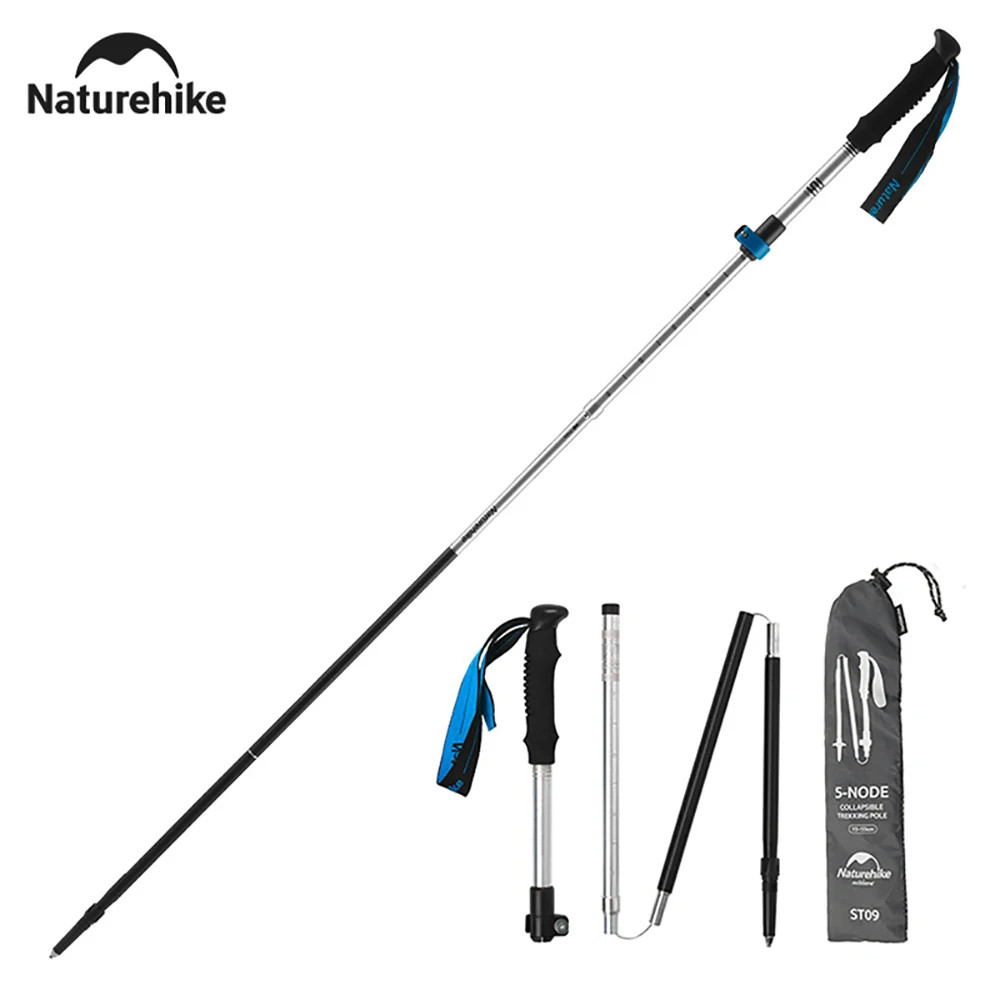 Naturehike Trekking Poles Ultralight Folding 1Pcs Walking Cane Portable Aluminum