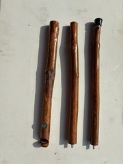 Wood Walking Stick with Whistle and Compass That Unscrews for Easy Transport