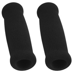 2Pcs Reusable Thick Sponge Crutch Handle Grip Non Slip Comfortable Black Set