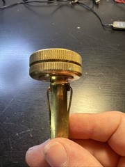 Old Brass Long Stem Pin On Compass Liquid Filled Germany Camping Hunting
