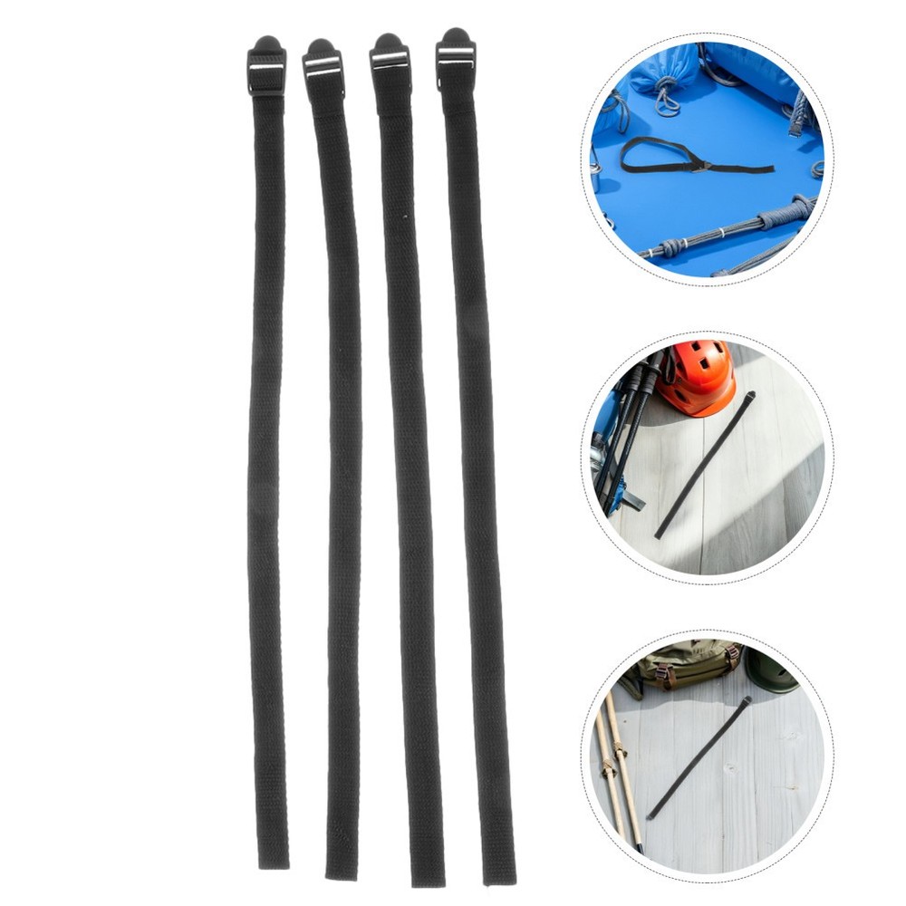 12Pcs Durable Nylon Cane Wrist Straps for Walking Sticks Hiking Poles Black