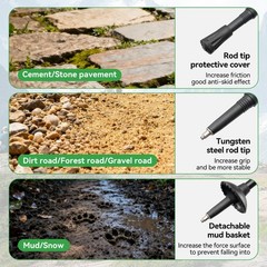 Qunature Children’s Backpack&Aluminum Hiking Trekking Poles Collapsible 51-100cm