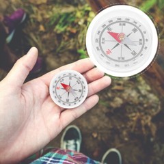 5pcs Outdoor Guide Tool Tiny Compass Educational Compass Toy