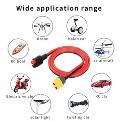 1m 12AWG Solar Cable with For XT60 Male Connector for Generators