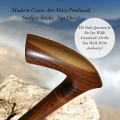 Wooden Walking Stick Handcrafted in Central America, Luxury Laurel Wood