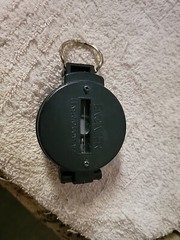 Vintage Engineer Lensatic Compass, camping survival Taiwan Black & Brass