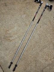 LEKI Spin Walking Pole Ski Poles 100-130 Adjustable Trekking Pole W Hand Straps