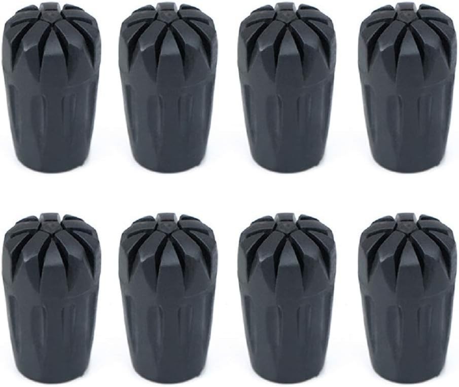 8 Piece Rubber Trekking Pole Tips Hiking Walking Sticks Caps Ends Replacement
