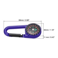 5Pcs Compass, Buckle Compass Keychain Survival Pocket Compass, Dark Blue