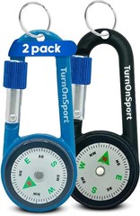 2 Pack Carabiner Clip On Compass Hiking – Compact Compass Keychain Backpacks …