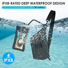 Waterproof Phone Pouch 8.3″ & Fanny Pack, Waterproof Phone Case Detachable