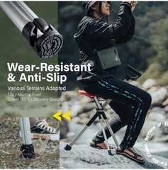 STEP2GOLD | Ta-Da Chair Series 2 | Trekking Hiking Pole | Blue | 32.2” | 12082