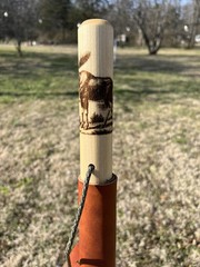Moose Lake Mountains Natural Earth Tones Poplar Wood Walking Stick Hiking Staff
