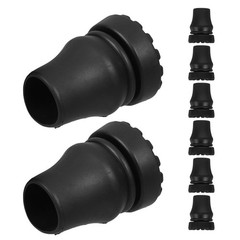 8Pcs Black Cane Replacement Tips Durable Non Slip Crutch Pads for Outdoors