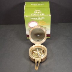 Essex Brass Compass Model 42433 Mirror Sine Chart 3″ W/Original Box *READ*
