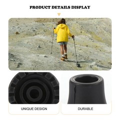 Trekking Pole Protector 2Pack Rubber Anti Slip for Hiking 1.9X1.5X1.5in