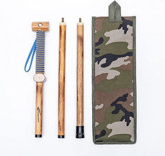3Pc Detachable Hardwood Walking Stick for Hiking with Compass 48 Inches – Soft H