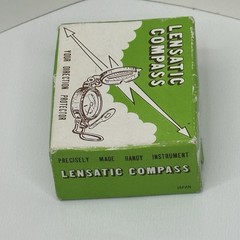 Vintage Lensatic Compass Liquid Filled EDGE, Made in Japan In Original Box