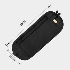 Security Waist Bag for Travel Slim Concealed Zipper Pocket for Cards Cash Phone