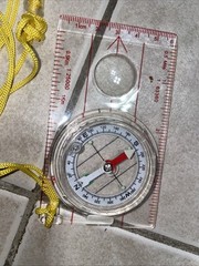 Outdoor Camping Directional Cross-country Hiking Compass Ruler Map Scale Comp