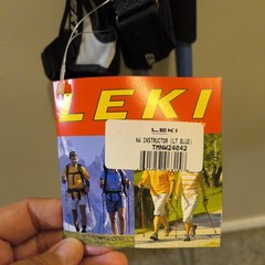 LEKI Walking Stick Nordic Instructor Fully Adjustable Walking Pole Light Blue