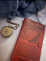 Thoreau’s Go Confidently Quote Engraved Leather Case – Brass Compass for Boat…