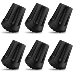 6 Pcs Hiking Pole Tips Hiking Accessories – Cane Rubber Tips Replacement Hiking