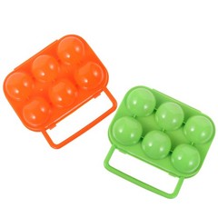 2Pcs Compact Portable Egg Storage Box Plastic Case for Travel Picnic