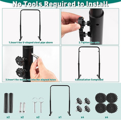 Walking Pad Handle Bar Only – Adjustable Heights Walking Pad Handrail for Differ
