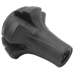 6 PCS Black Hiking Trekking Pole Tip PVC Walking Stick End Cap Protector