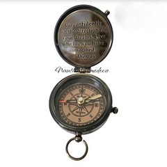 Custom Engraved Working Brass Compass-Personalized Gift Unique Gift for Couples