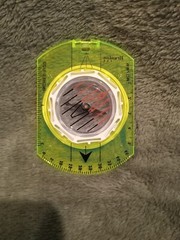 Brunton USA Lime Green Plastic Baseplate Compass