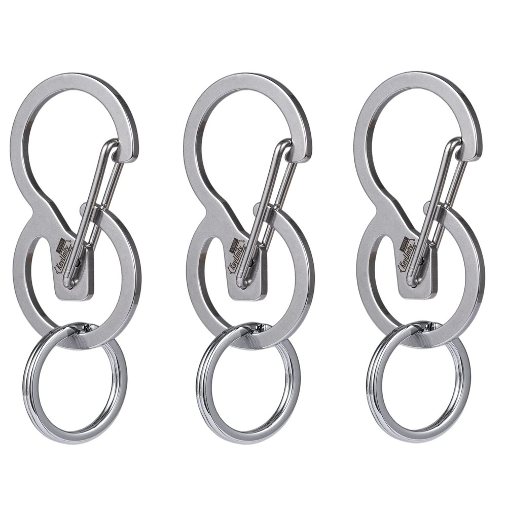 KeyUnity KS01 Carabiner Keychain Clip, 420 Stainless Steel Key Holder Organiz…