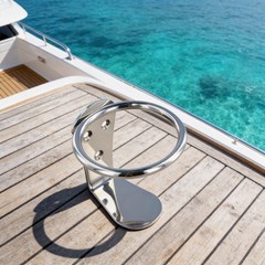 Wall Mount Cup Holder Made of 316 Stainless Steel for Yacht RV and Boat Use