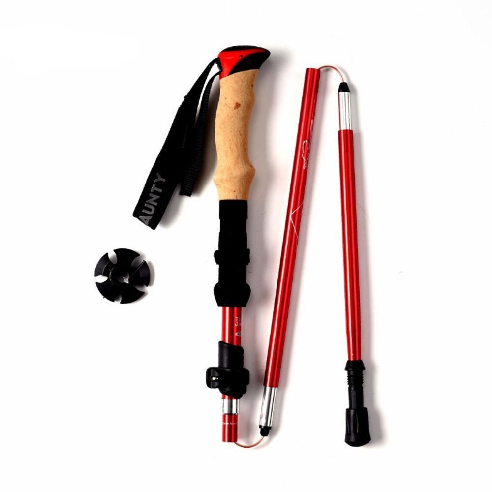 5 Section Collapsible Trekking Poles Walking Sticks Wading Staff Hiking Climbing