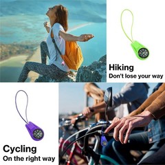 Mini Compass Keychain for Kids – Multi-Color Pocket Compass for Camping, Hiking
