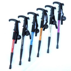 2PCS Trekking Poles Walking Hiking Sticks Anti-shock Adjustable Alpenstock
