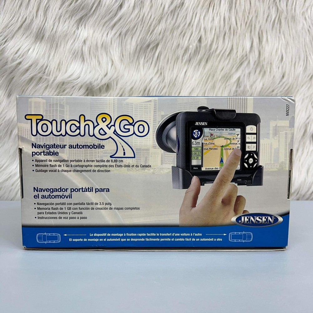 Jensen Touch & Go NVX227 3.5” LCD Touchscreen Portable Car Navigator