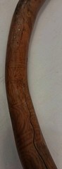 Natural Twisted Wood Hiking Stick – Handmade-Painted Design Initialed Look Read