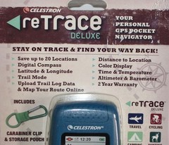 New Sealed Celestron Retrace Deluxe Handheld GPS Navigator Clip On