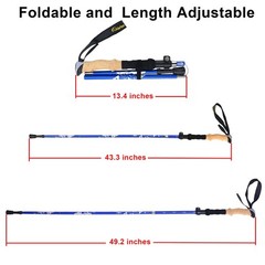 Lightweight Collapsible Trekking Pole 7075 Aluminum Adjustable Walking Stick