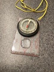 Map Pocket Compass & Ruler & Lanyard for Survival Kits