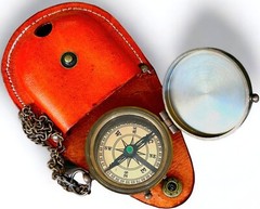 Not All Those Who Wander are Lost Quote Pocket Navigat Compass with Leather Case